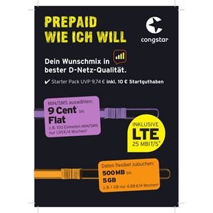 Congstar Prepaid-Karte Wunschmix (inkl. Aktivierung)