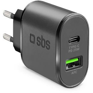 SBS Power Delivery Charger 25W, USB + USB-C