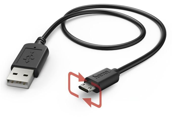 Hama 173675 Micro USB Kabel, 1,4m, Reversible